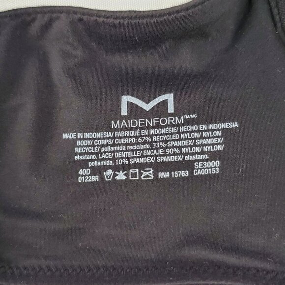Maidenform Dreamwire Natural Lift Bra 40D Black No Poke No Pinch SE3000 - Picture 2 of 8